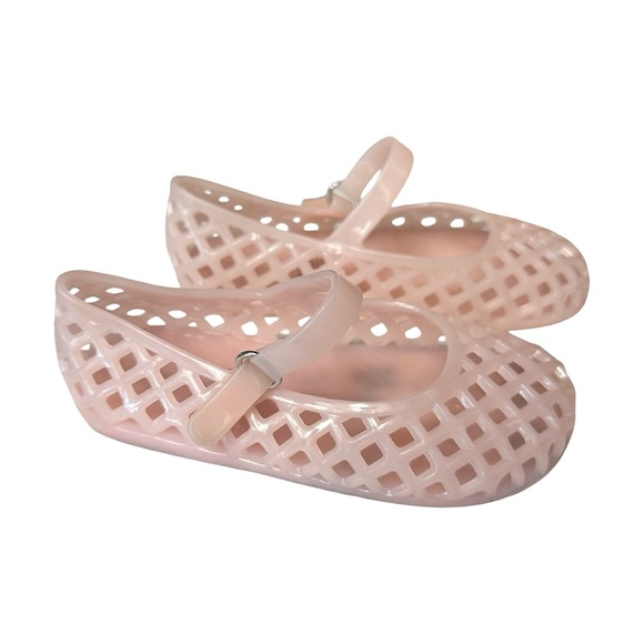 Old Navy Size 8 Girls light pink jelly Velcro Mary Janes shoes - Picture 2 of 5